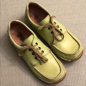 Portofino Size 41 Green Women’s Lace up Soft Leather Luxury Walking Shoes #811